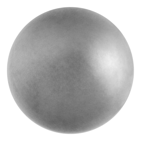 A grey ball on a white background.
