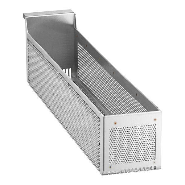 a metal box with holes