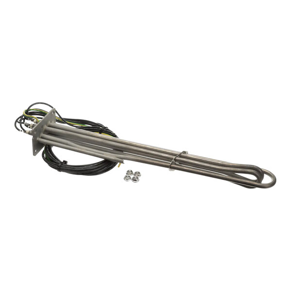 A Convotherm immersion heater with wires and screws.