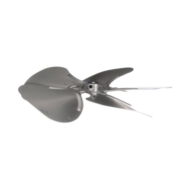 A close-up of a silver Heatcraft fan blade.
