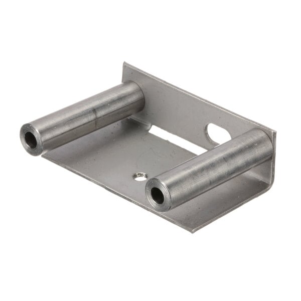 A metal bracket with two holes.