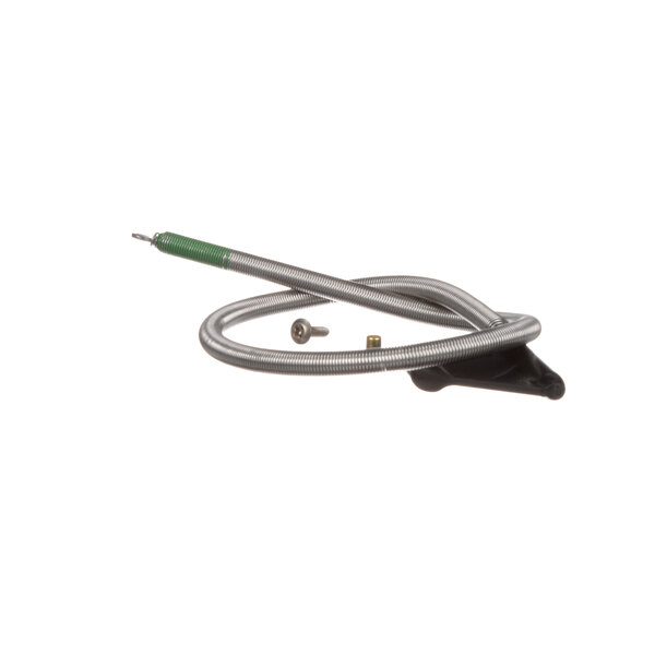 A Silver King spring for a door in refrigeration equipment with a green handle.