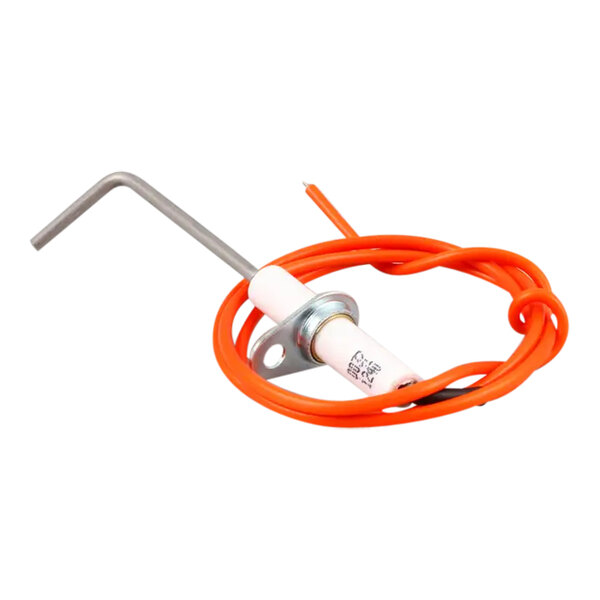 A Southbend 5362-1 spark electrode with an orange wire and metal mounting bracket.