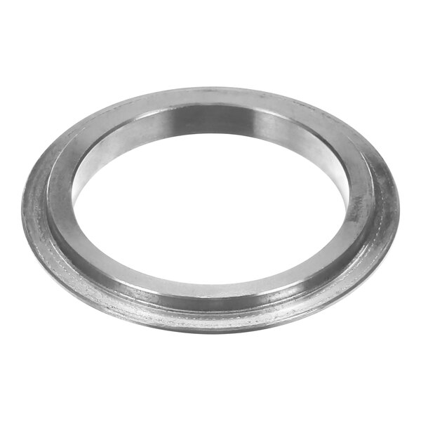 A silver metal circular standpipe drain plug with an aluminum ring.