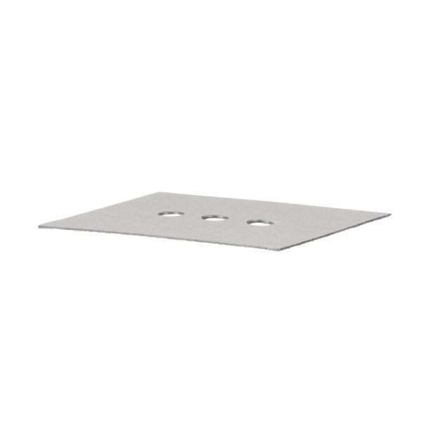 A white rectangular Cleveland Insulator-Thermostat with three holes.