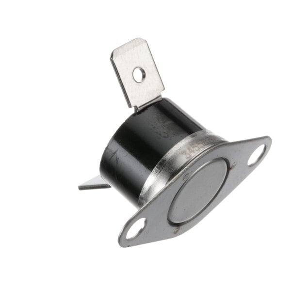 a close-up of a black and silver device