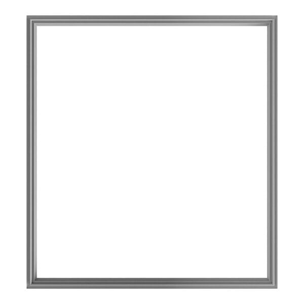 A rectangular silver frame with a white background showcasing a Beverage-Air door gasket.