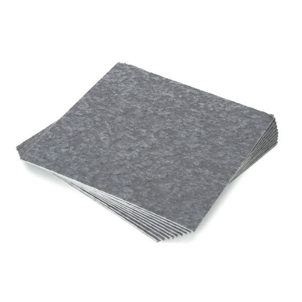 A stack of grey square carbon pads.