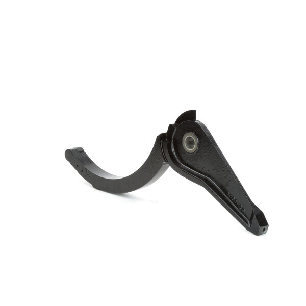 a black metal object with a hole