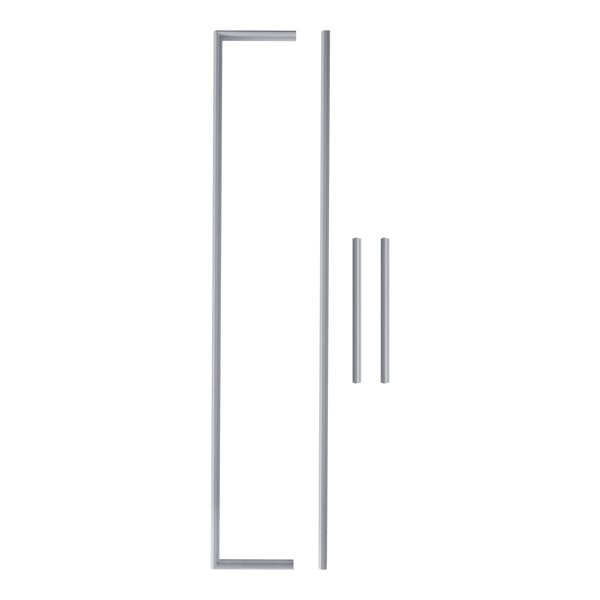 A white rectangular gasket kit with metal bars.