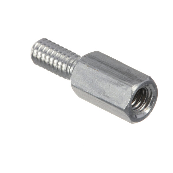 A stainless steel threaded screw.