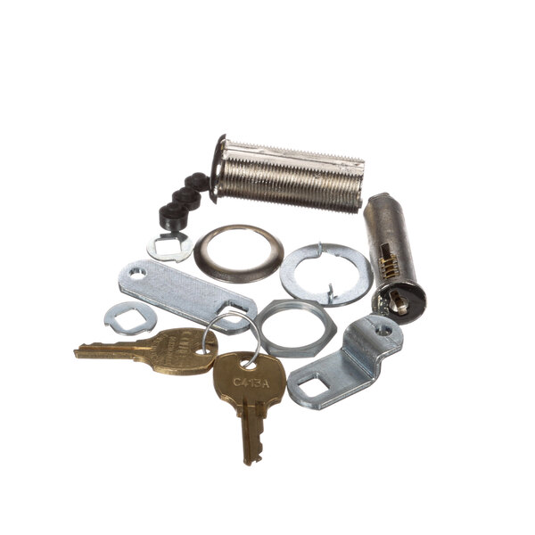 A Norlake lock cylinder with keys.