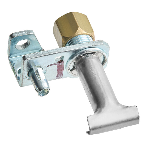A metal pilot assembly component for Blodgett 1000 Series ovens.