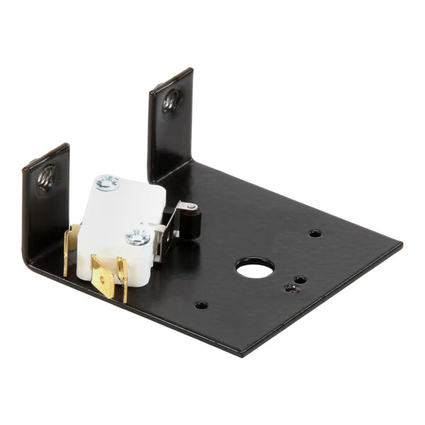 A metal bracket with an attached microswitch, designed for use with Varimixer equipment.