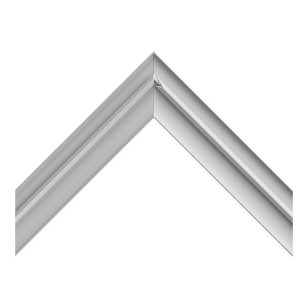 A V-shaped, gray, rubber-like door gasket with a smooth surface and defined edges, shown against a white background.