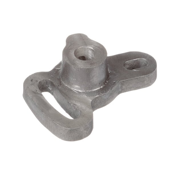 A Univex pivot support plate with a metal bracket and holes.