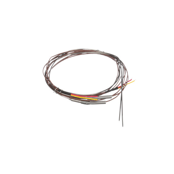 A close-up of a Marshall Air thermocouple kit wire with red and yellow wires.