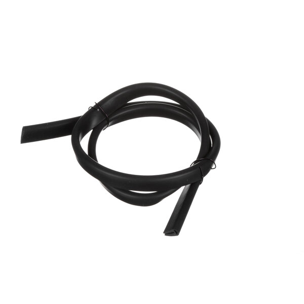 A black rubber gasket with a white background.