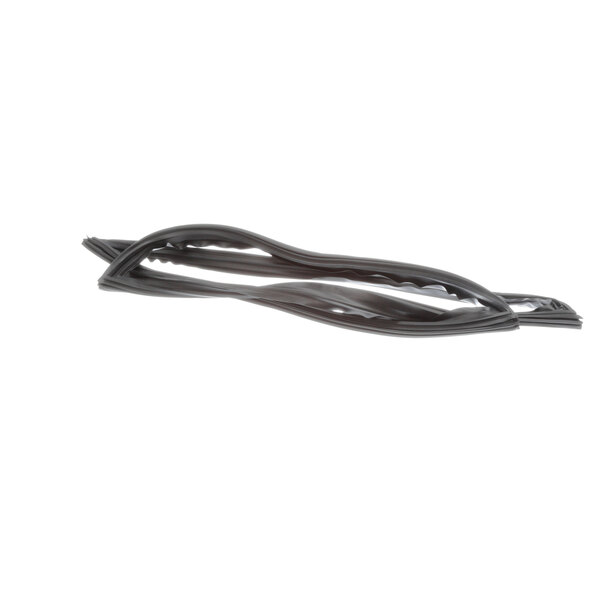 A close-up of a rubber seal with black edges.