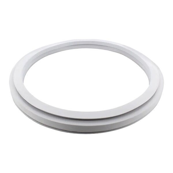 A round white rubber gasket with a white circle.