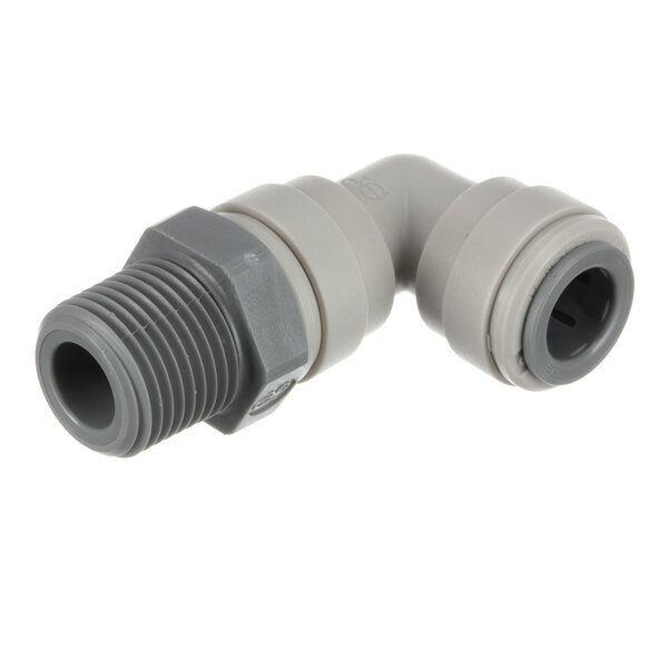 A grey plastic swivel elbow for a Baxter holding or proofing cabinet.