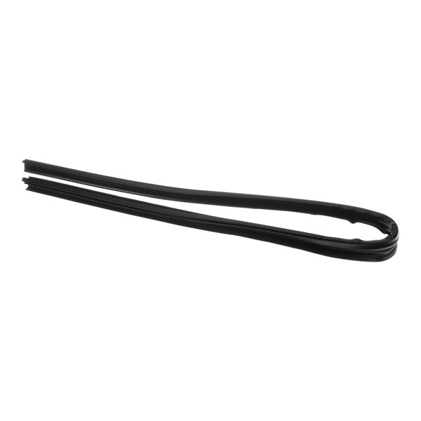 A black rubber strip on a white background.