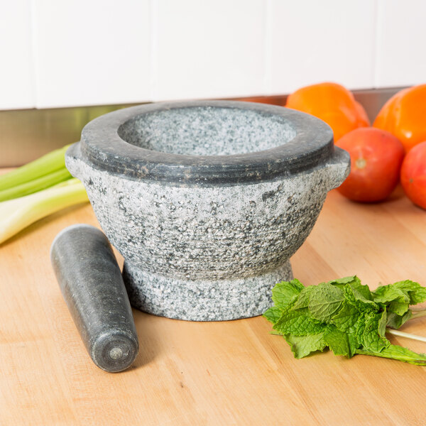 8" Granite Mortar and Pestle Set