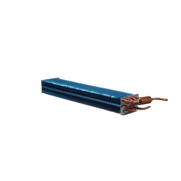 A close-up of a blue and copper Norlake Evaporator Coil.