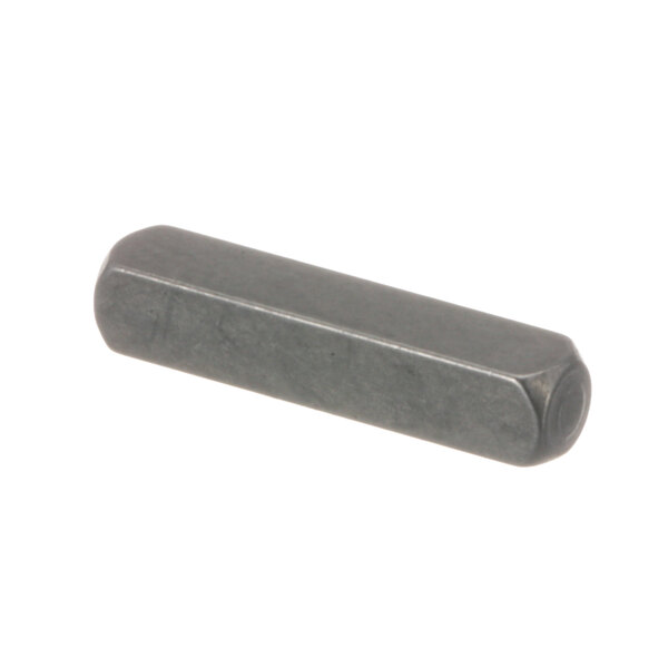 A black rectangular metal bar with a screw on one end.