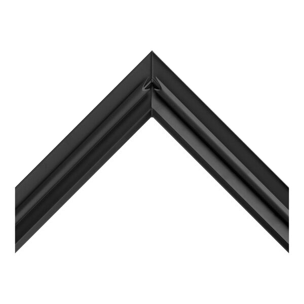 A black rubber gasket with a V-shaped corner, designed for sealing purposes.
