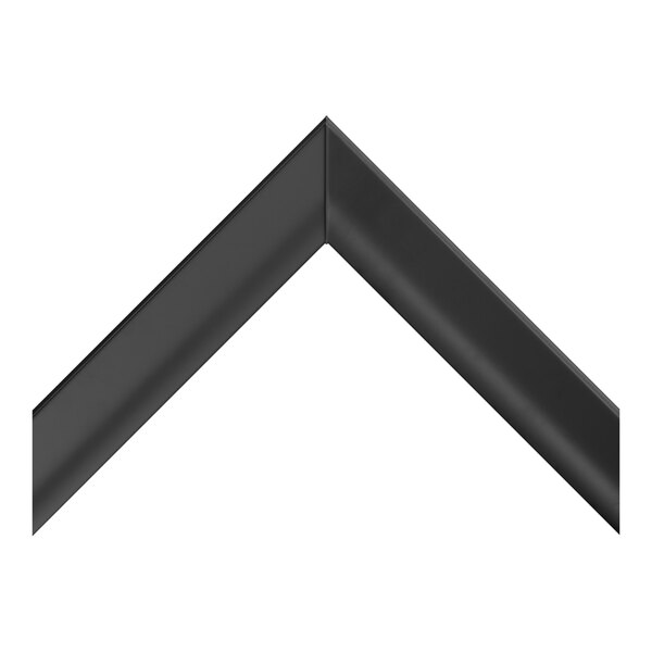 A black, L-shaped gasket for sealing purposes.