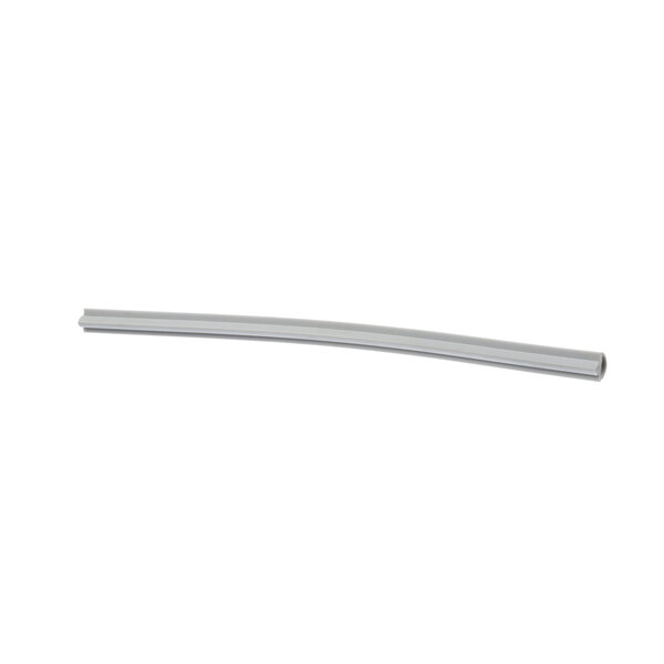 A metal tube with grey plastic ends on a white background.