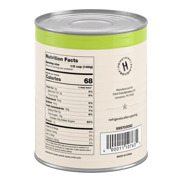 Hometown Provisions #10 Can Sliced Pears in Light Syrup - 6/Case