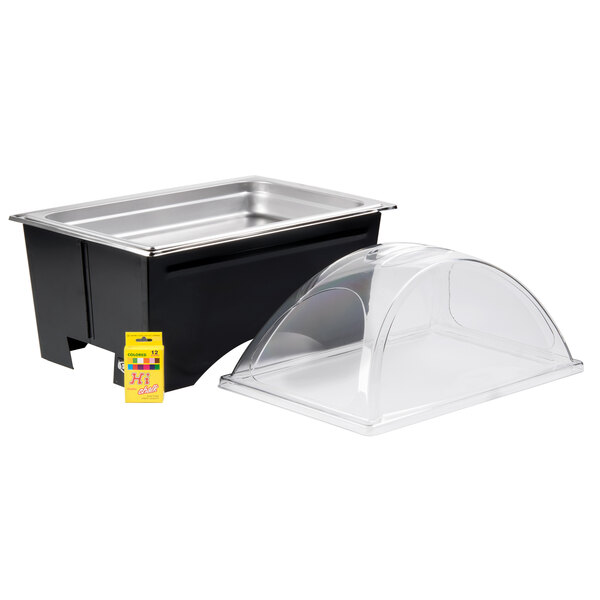 Sterno Full Size ChalkBoard Fold-Away WindGuard Chafer with Black Matte ...