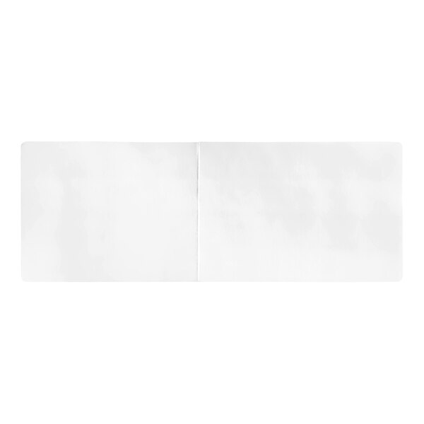 A blank white rectangular label.