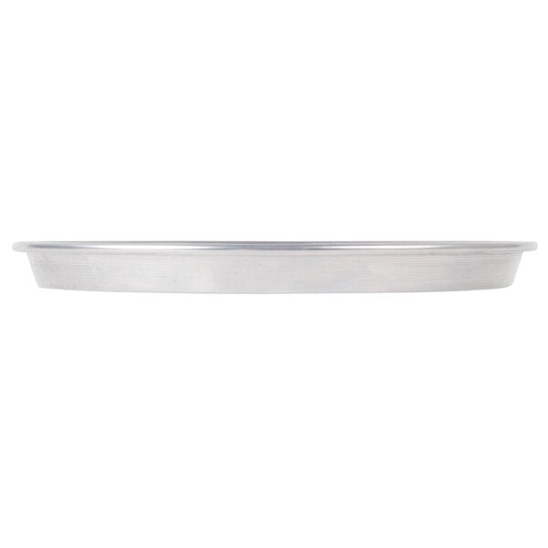 An American Metalcraft silver aluminum pizza pan.
