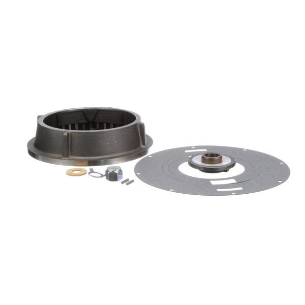 A metal and rubber bearing kit for a Salvajor garbage disposal.