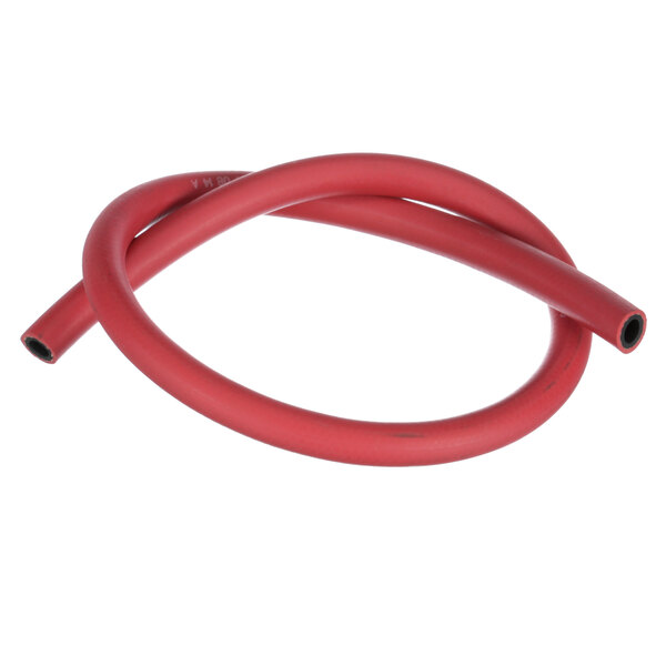A red Groen EPDM rubber hose with a white background.