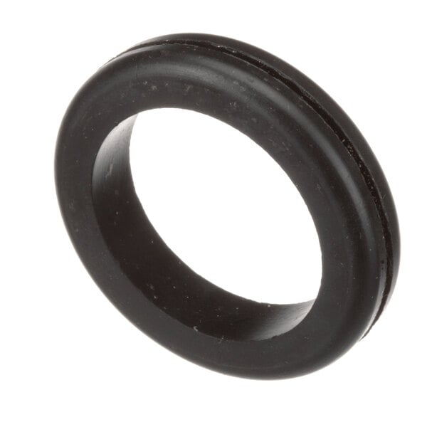 A black rubber ring with a hole.