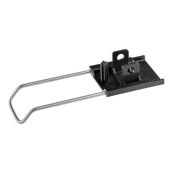 A black metal Manitowoc Ice mount with a metal handle.