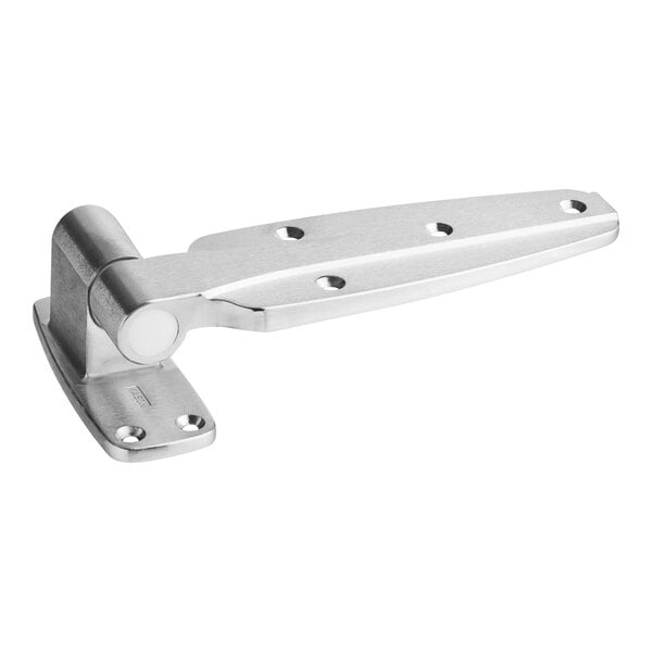 A stainless steel 2-inch offset hinge with multiple screw holes for mounting.