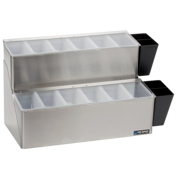 San Jamar B6766L EZ-Chill 12-Compartment Stainless Steel