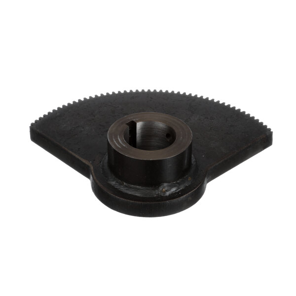a black circular object with holes