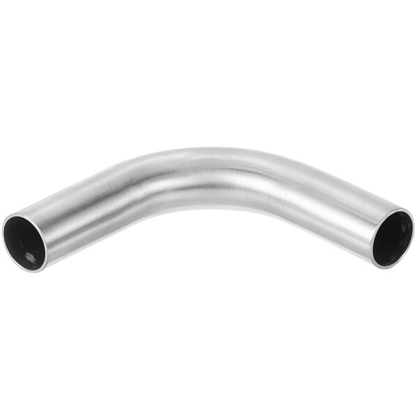 A stainless steel curved pipe.