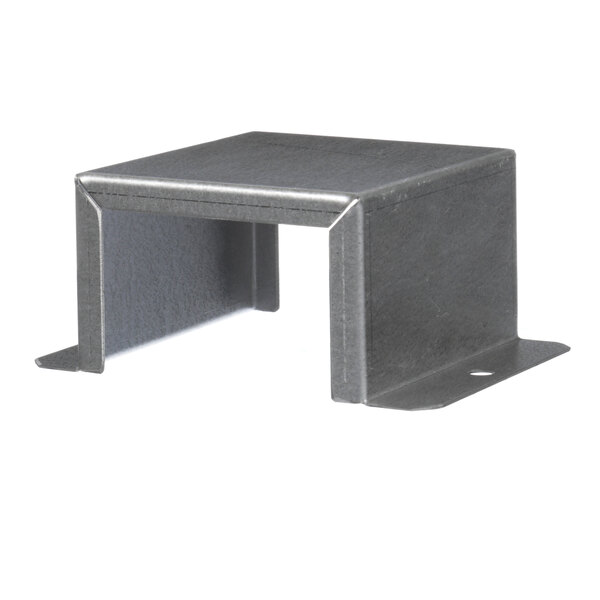 A grey metal square-shaped cover for a heater.