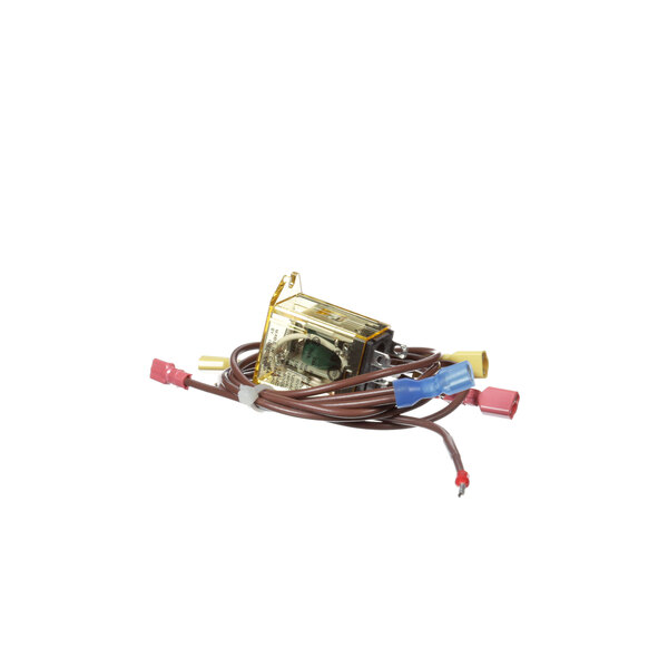A gold wire and two wires on a white background, including a close-up of a wire.