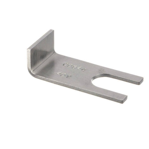 A metal bracket with a hole in it designed for an Edlund knifeholder.