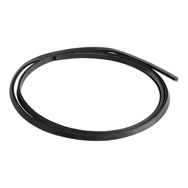 A black rubber seal for an Alto-Shaam heated display case window on a white background.