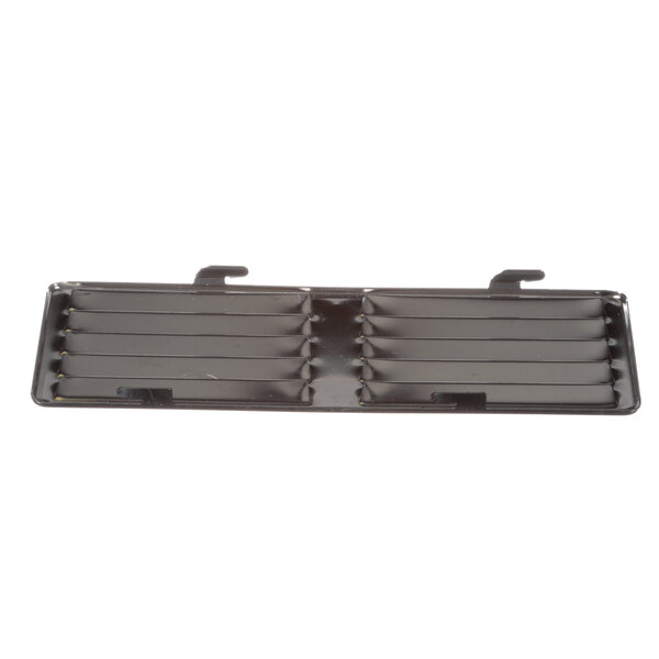 A black plastic Robot Coupe vent cover with black strips.