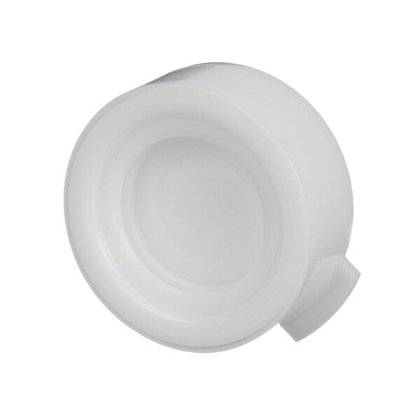 A white plastic bowl with a handle and lid.